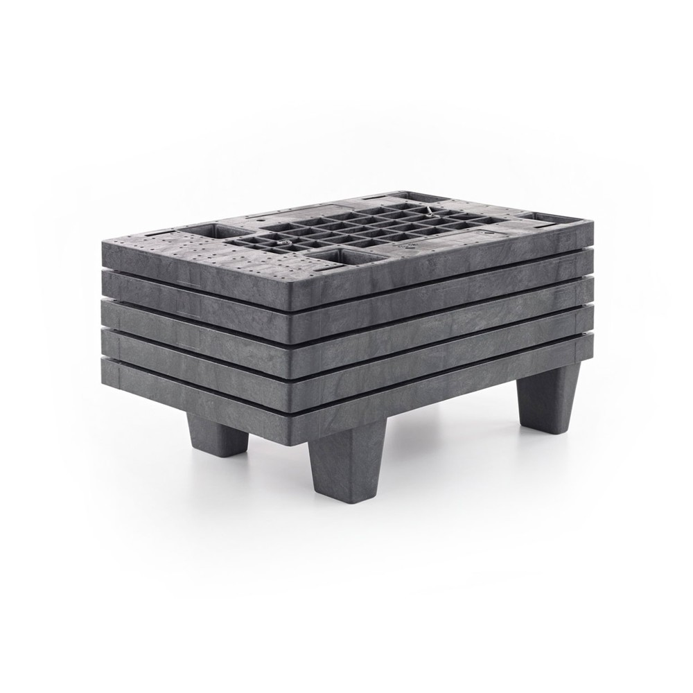 Produktabbildung Nr. 3: Palette en plastique, gris foncé, 600x400x155 mm
