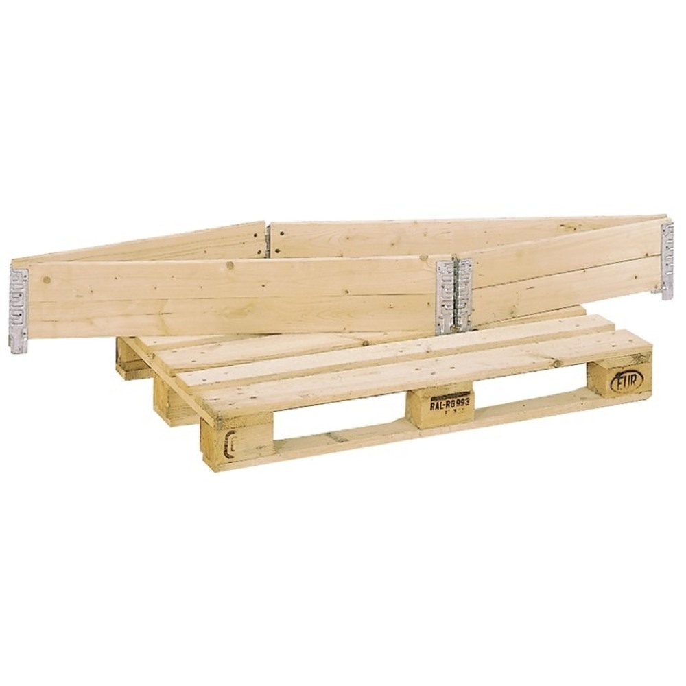 Produktabbildung: Palettenaufsatzrahmen, 4 Scharniere Nutzhöhe 200 mm, L1200xB800 mm, Nadelholz