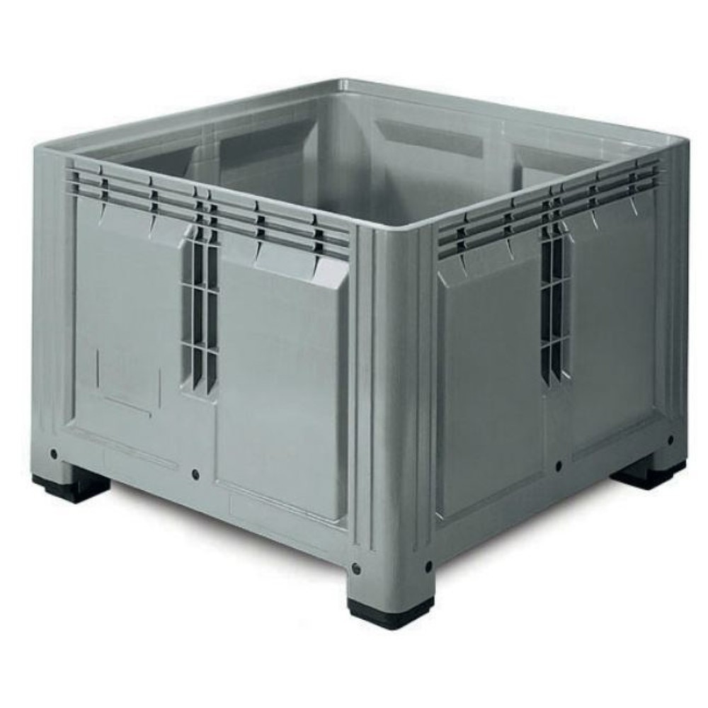 Produktabbildung: Palettenbox, 1200x1200x850 mm, geschlossen, mit 4 Füssen