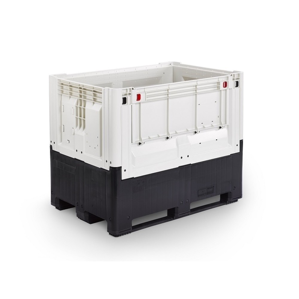 Produktabbildung: Palettenbox, klappbar, geschlossen, 1200x800x973 mm, mit 3 Kufen