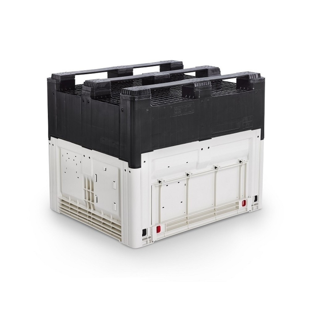 Produktabbildung Nr. 2: Palettenbox, klappbar, geschlossen, 1200x1000x800 mm, mit 3 Kufen