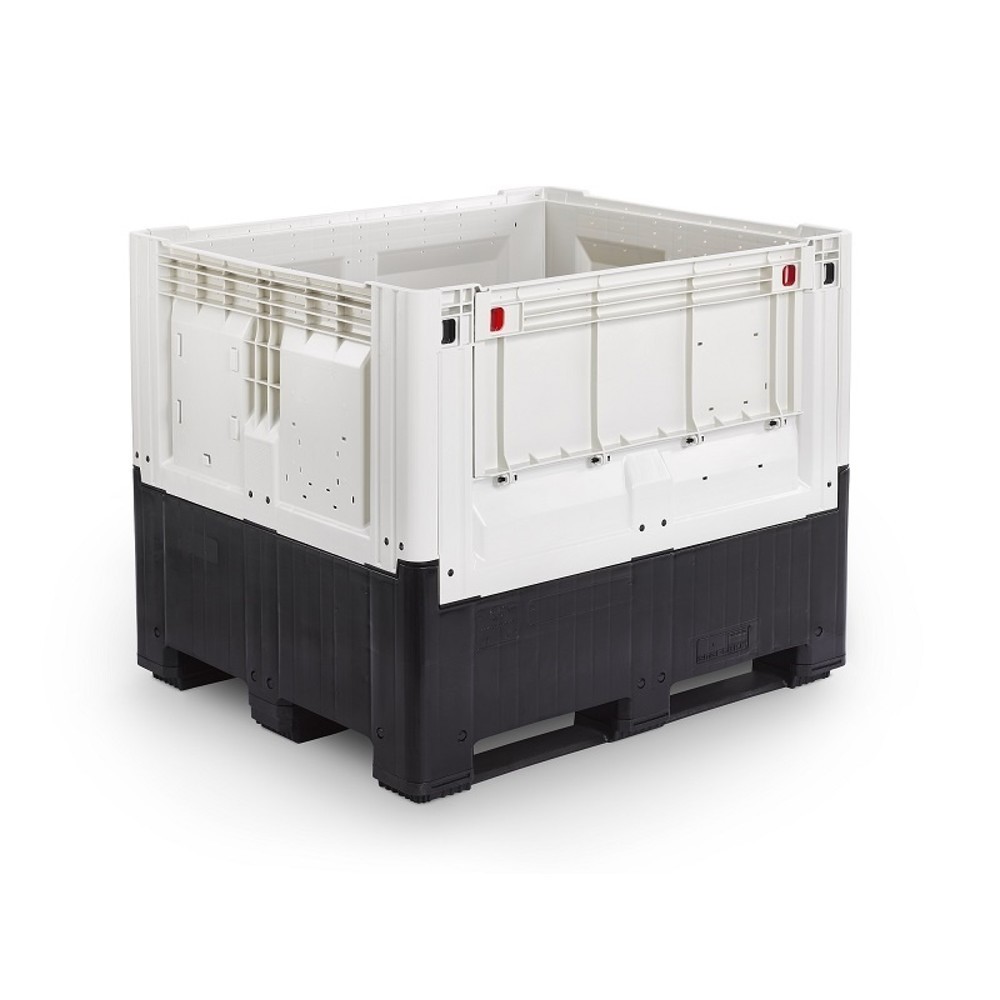 Produktabbildung: Palettenbox, klappbar, geschlossen, 1200x1000x973 mm, mit 3 Kufen