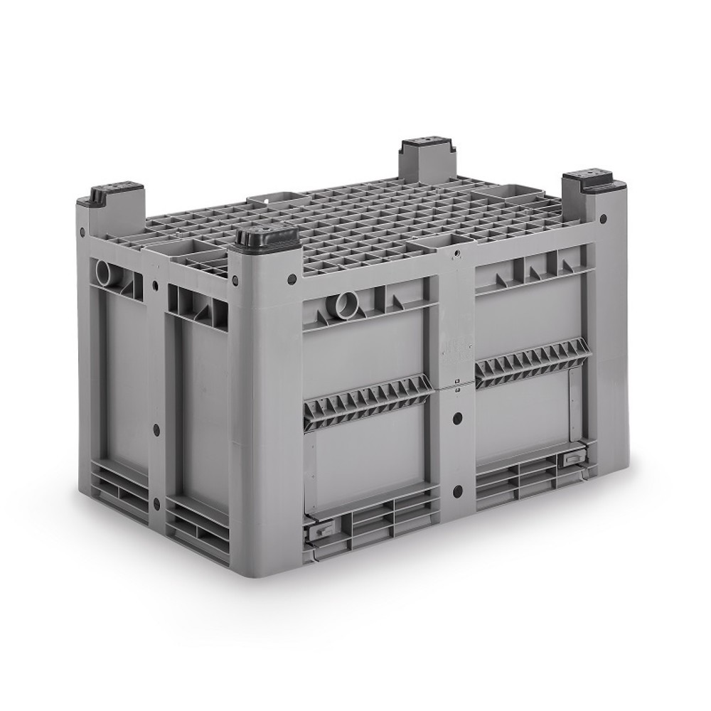 Produktabbildung Nr. 3: Palettenbox M, 1200x800x760 mm, geschlossen, mit Entnahmeklappe und 4 Füssen