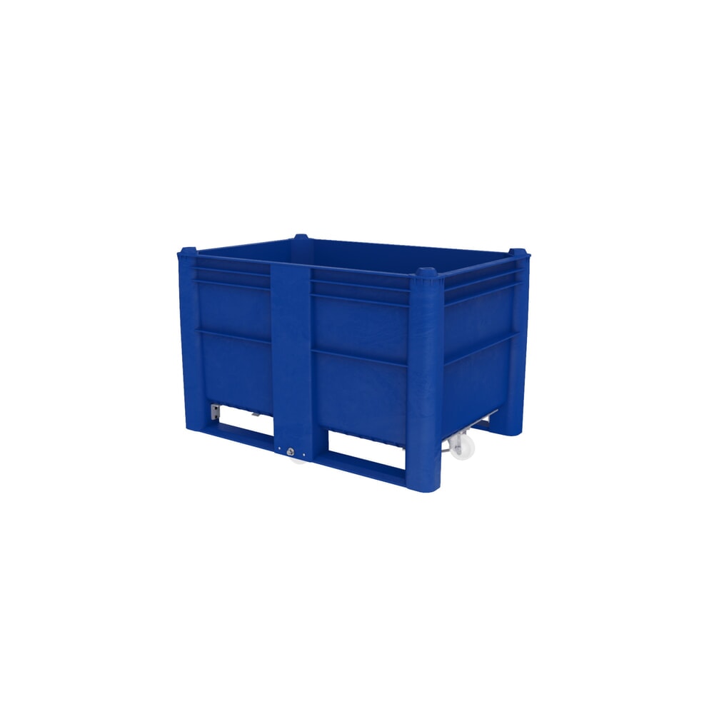 Palettenbox, mit Rollen, 500 Liter Produktabbildung: Palettenbox, mit Rollen, 500 Liter