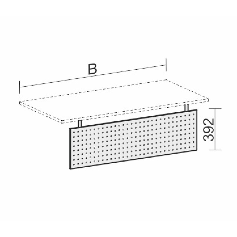 Produktabbildung Nr. 2: Panneau cache-genoux pour la gamme de meubles de bureau Profi, largeur 800 mm