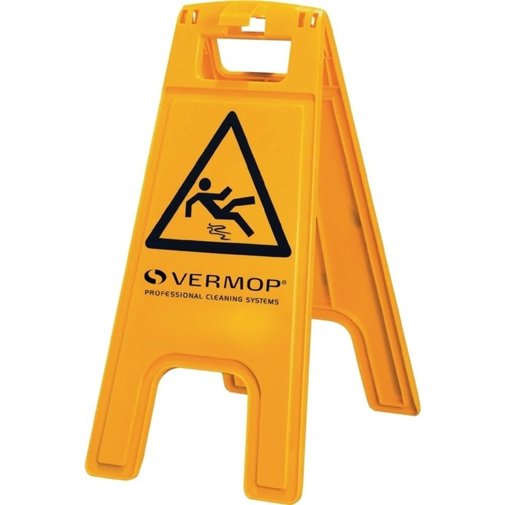 Illustration du produit: Panneau d'avertissement attention danger de glissement l 280 x 580 mm jaune/noir