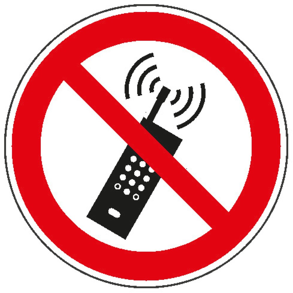 Illustration du produit: Interdiction d'allumer les téléphones portables, Ø 100 mm, film
