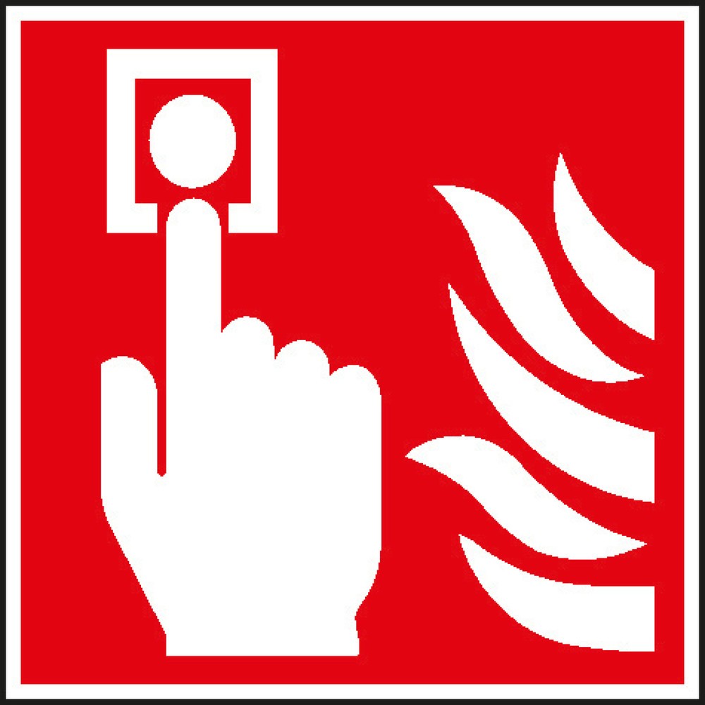 Illustration du produit: Détecteur d’incendie (manuel) avec flammes, Hxl 150 x 150 mm, film HI