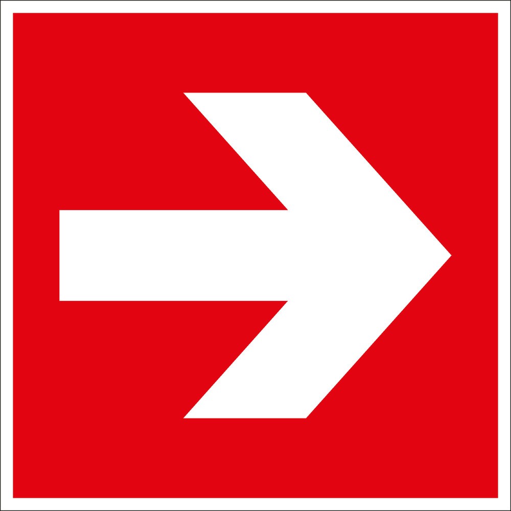Illustration du produit: Indication de direction vers la gauche / vers la droite Hxl 150 x 150 mm, film HI