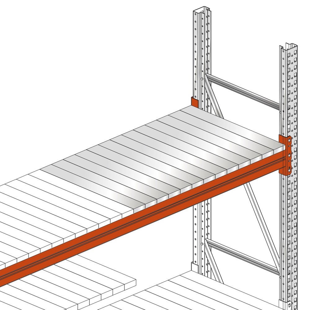 Produktabbildung Nr. 2: Panneaux d'acier pour rayonnage à palettes META MULTIPAL, l x P 100 x 1 100 mm