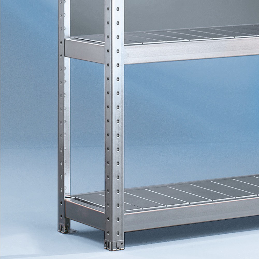 Illustration du produit: Panneau d'acier pour rayonnage grande portée META, avec panneaux d'acier, charge par tablette jusqu’à 500 kg, l x P 1 700 x 400 mm