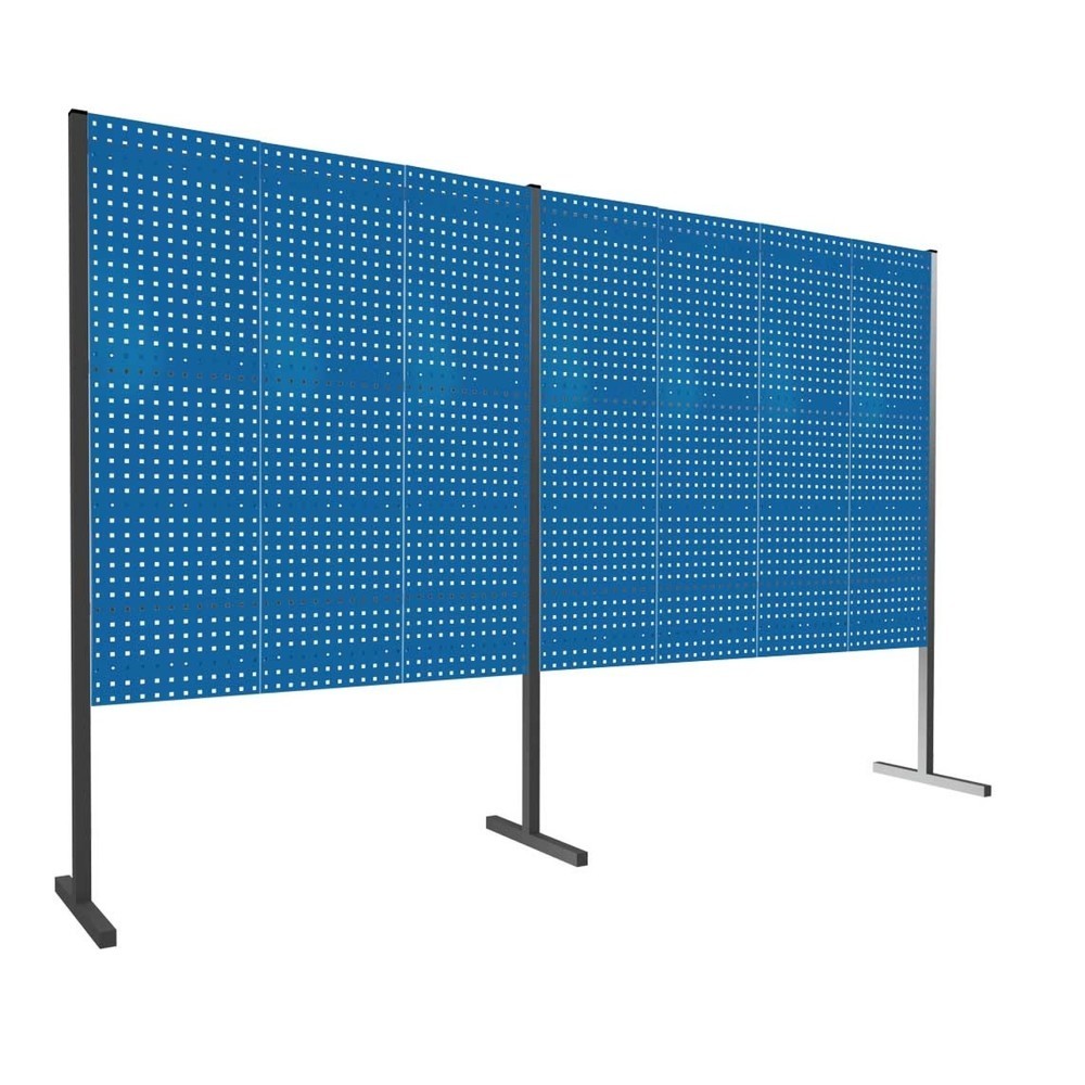 Illustration du produit: 7 panneaux perforés, double champ 180° H 1 500 mm, bleu gentiane