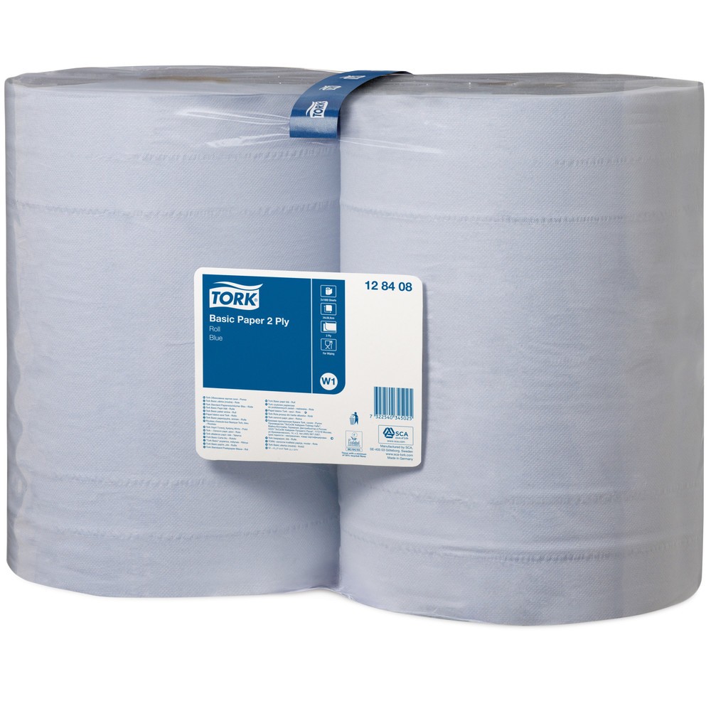 Illustration du produit: Papier d’essuyage TORK® Standard H x l 340 x 370 mm, 2 rouleaux, bleu