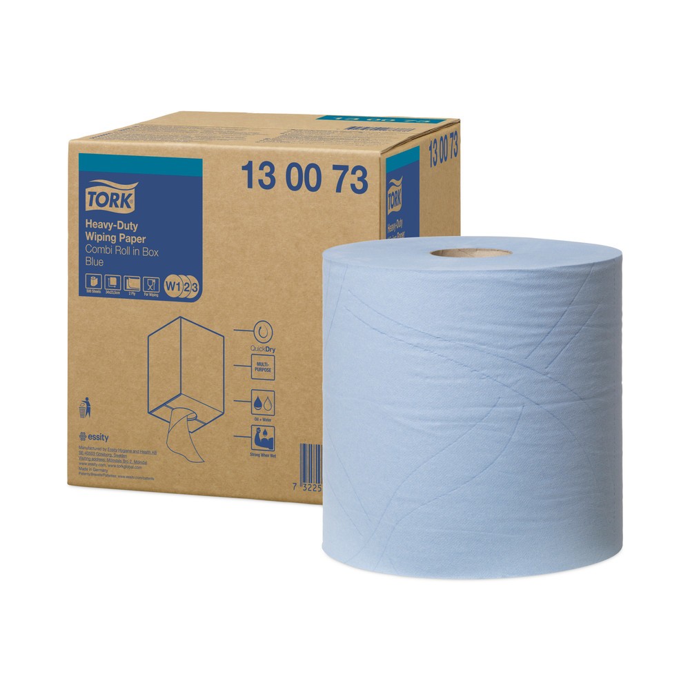 Illustration du produit: Papier d’essuyage TORK® ultra résistant H x l 340 x 235 mm, 1 rouleau, bleu
