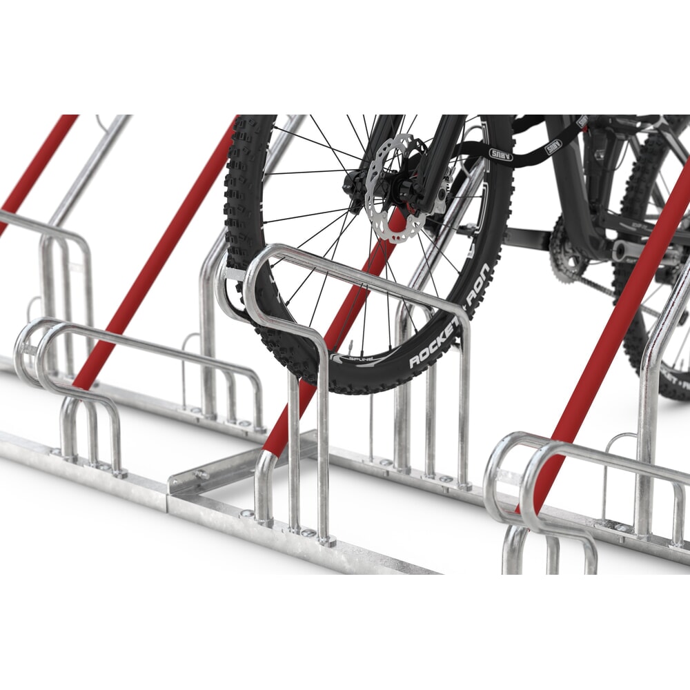N° de l'image du produit 2 : Parc à vélo, stationnement d’1 côté, 2 emplacements, écart entre les roues 500 mm