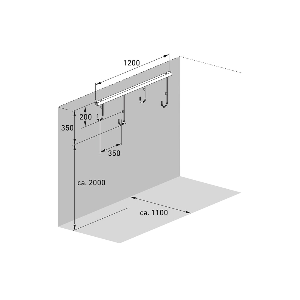 Produktabbildung Nr. 7: Parking suspendu en rang wsm®, 4 emplacements, montage mural