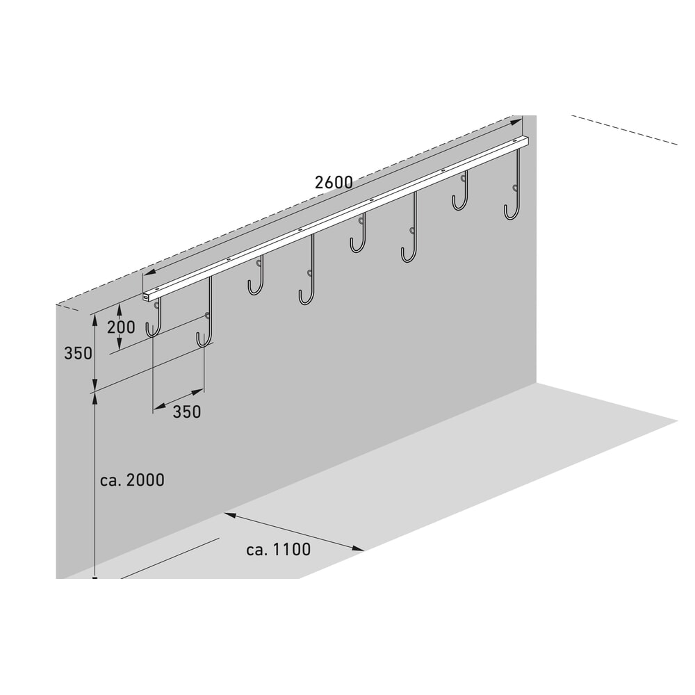Produktabbildung Nr. 7: Parking suspendu en rang wsm®, 8 emplacements, montage mural