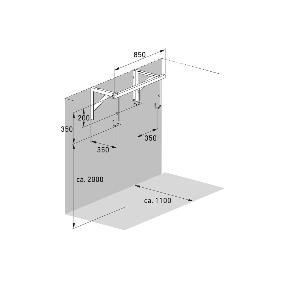Produktabbildung Nr. 7: Parking suspendu en rang wsm®, 3 emplacements, montage au plafond