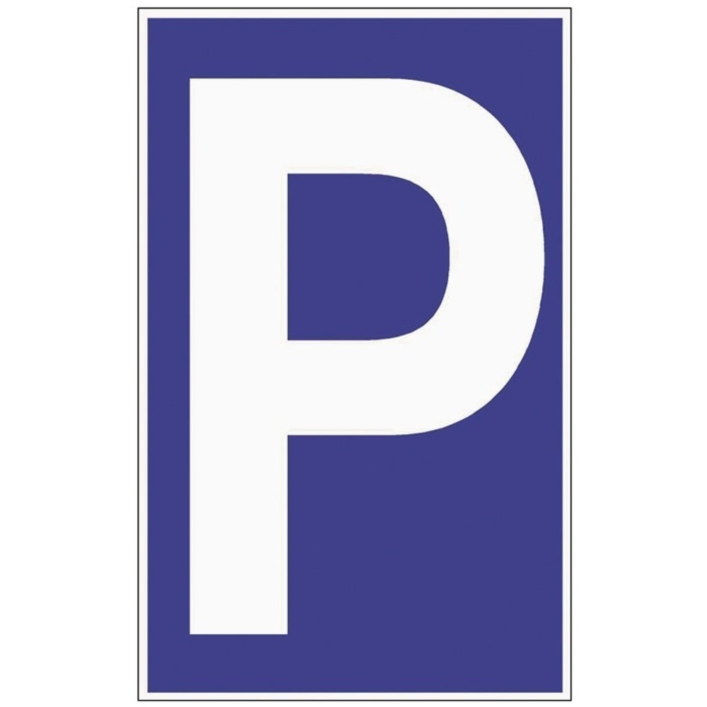 Produktabbildung: Parkplatzbeschilderung, L250xB400 mm, Parken, Kunststoff blau/weiss