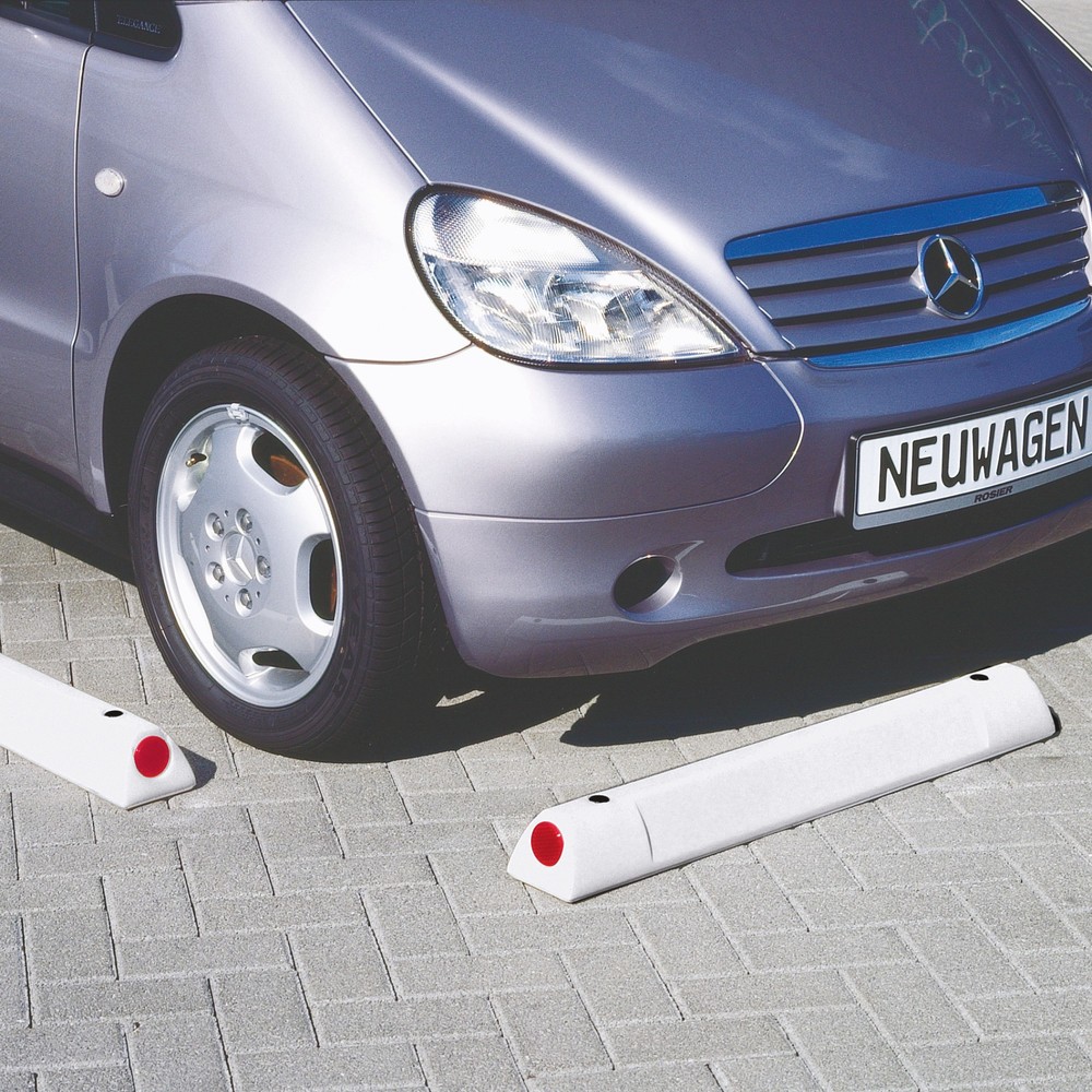 Produktabbildung: Parkstopp- und Leitbalken, weiss, Länge 450 mm