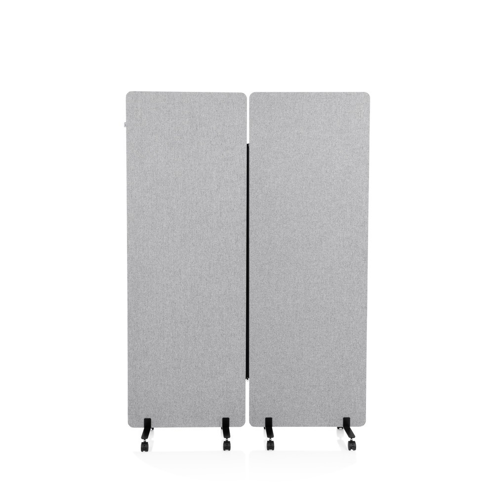 Produktabbildung Nr. 1: Système de parois de séparation mobiles acoustiques hjh OFFICE FLEXMIUT, lot de 2, gris clair