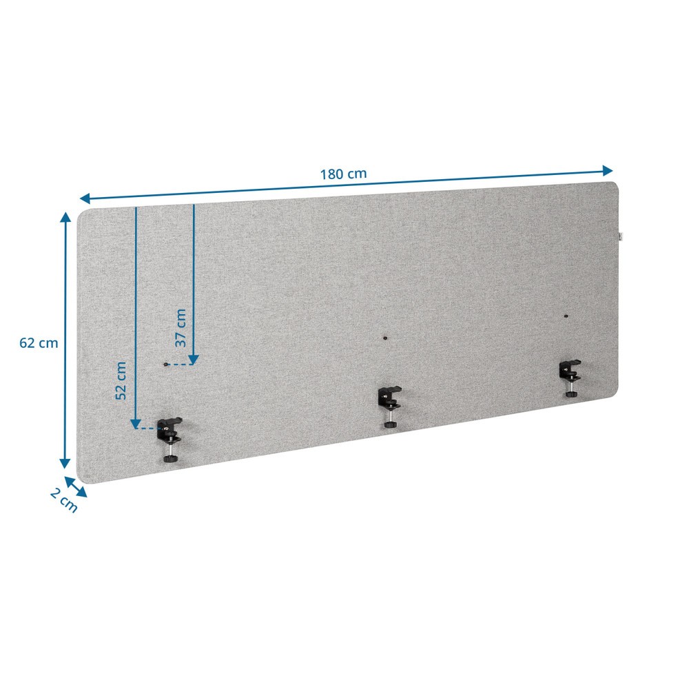 Produktabbildung Nr. 8: Paroi de séparation acoustique de bureau hjh OFFICE FLEXMIUT D 180 cm, gris clair