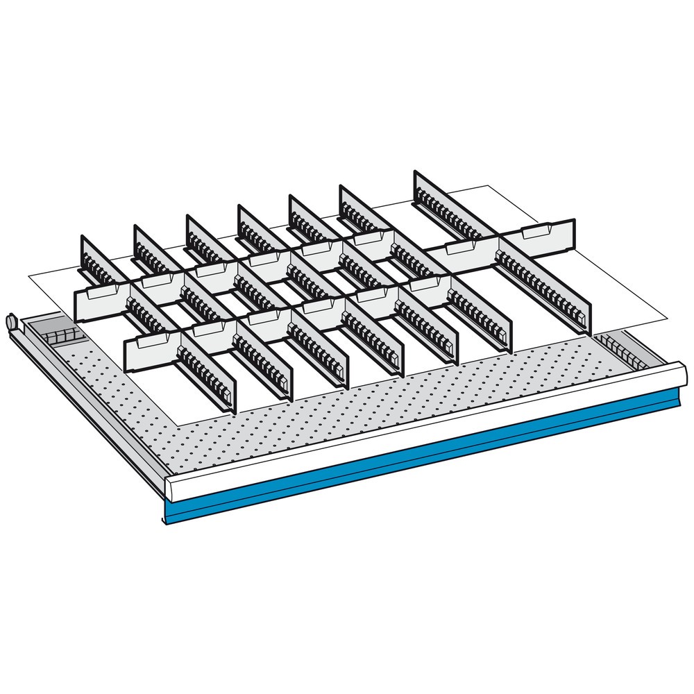 Produktabbildung Nr. 3: Compartiments creux pour armoires à tiroirs LISTA avec 24 cavités, pour hauteur de façade 50 mm