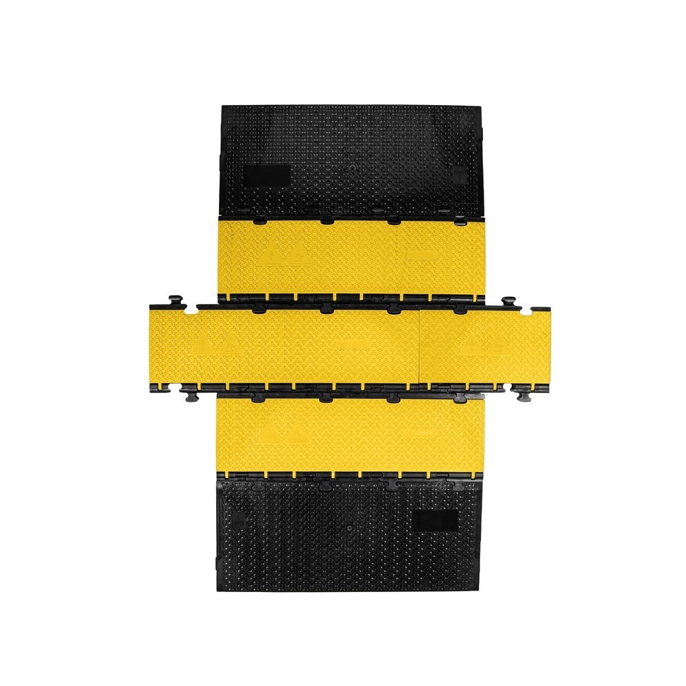 Produktabbildung Nr. 4: Partie centrale du passage de câbles Defender® MIDI 3 2D by Adam Hall, 3 canaux, noire/jaune