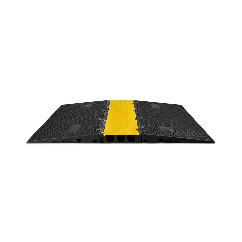 Produktabbildung Nr. 2: Partie centrale du passage de câbles Defender® MIDI 3 2D by Adam Hall, 3 canaux, noire/jaune, demi-version