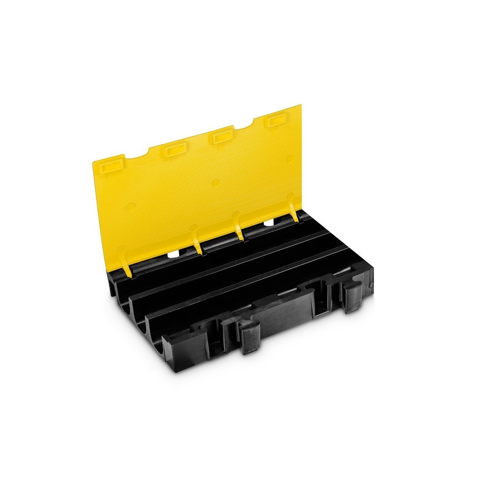 Produktabbildung Nr. 3: Partie centrale du passage de câbles Defender® MIDI 3 2D by Adam Hall, 3 canaux, noire/jaune, demi-version