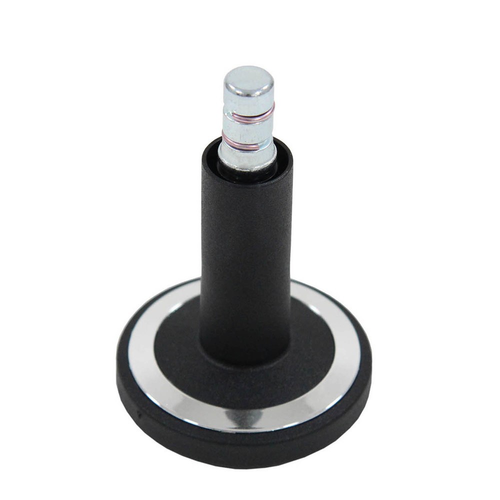 Produktabbildung Nr. 2: 5x patins de sol hjh OFFICE STATO-M tige 11 mm / 60 mm pieds avec feutre, (lot de 5), noir/chromé