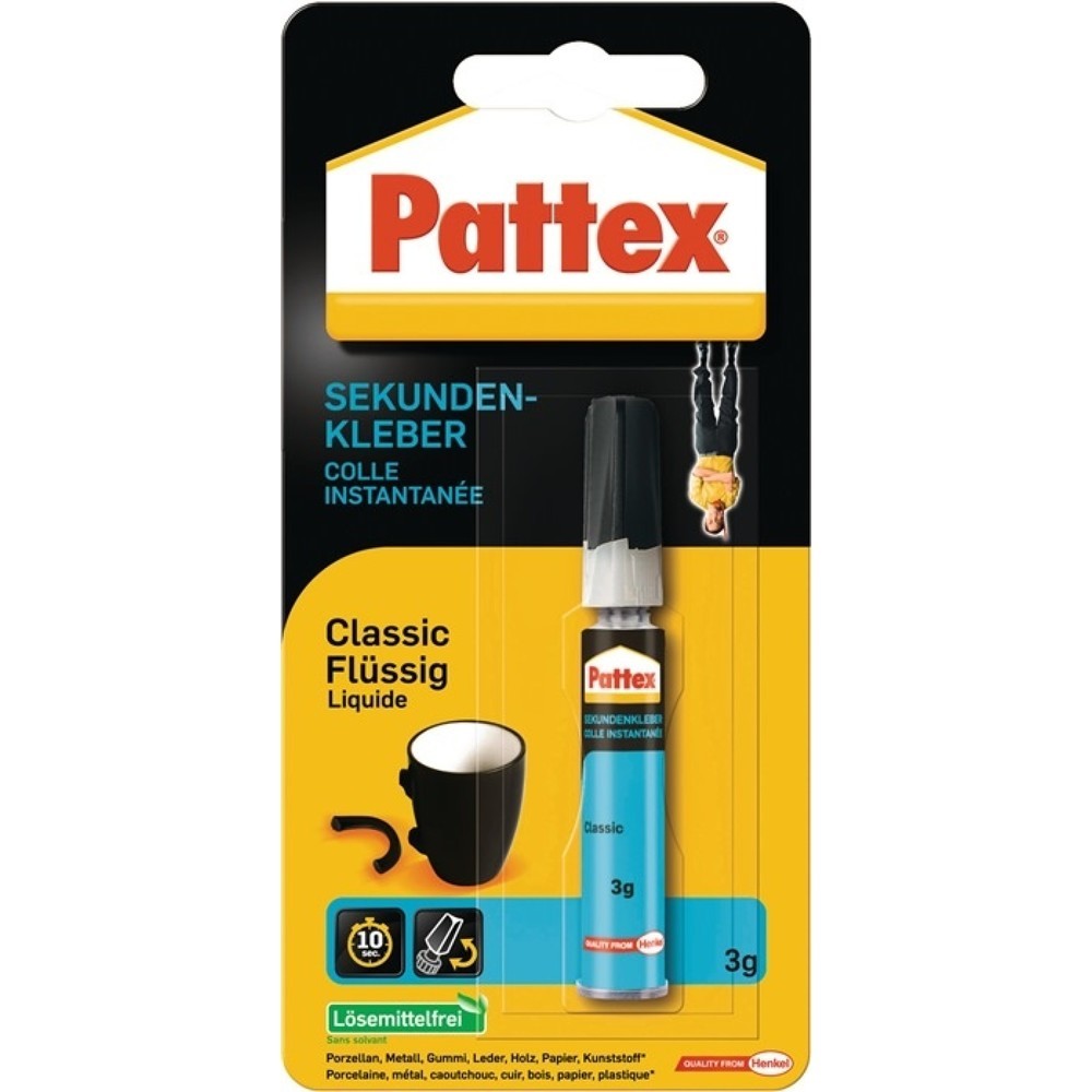 Produktabbildung: PATTEX Sekundenkleber flüssig 3g farblos Tube