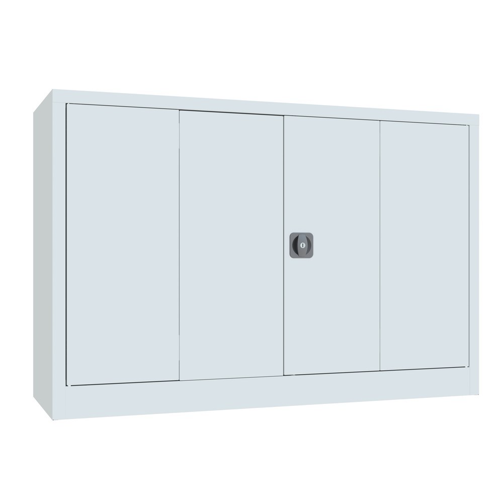 Produktabbildung Nr. 4: PAVOY Falttürenschrank mit 2 Fachböden, HxBxT 1.000 x 1.500 x 500 mm, lichtgrau, lichtgrau