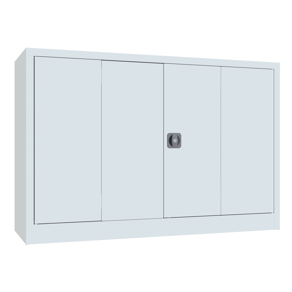 Produktabbildung Nr. 1: PAVOY Falttürenschrank mit 2 Fachböden, HxBxT 1.000 x 1.500 x 500 mm, lichtgrau, lichtgrau