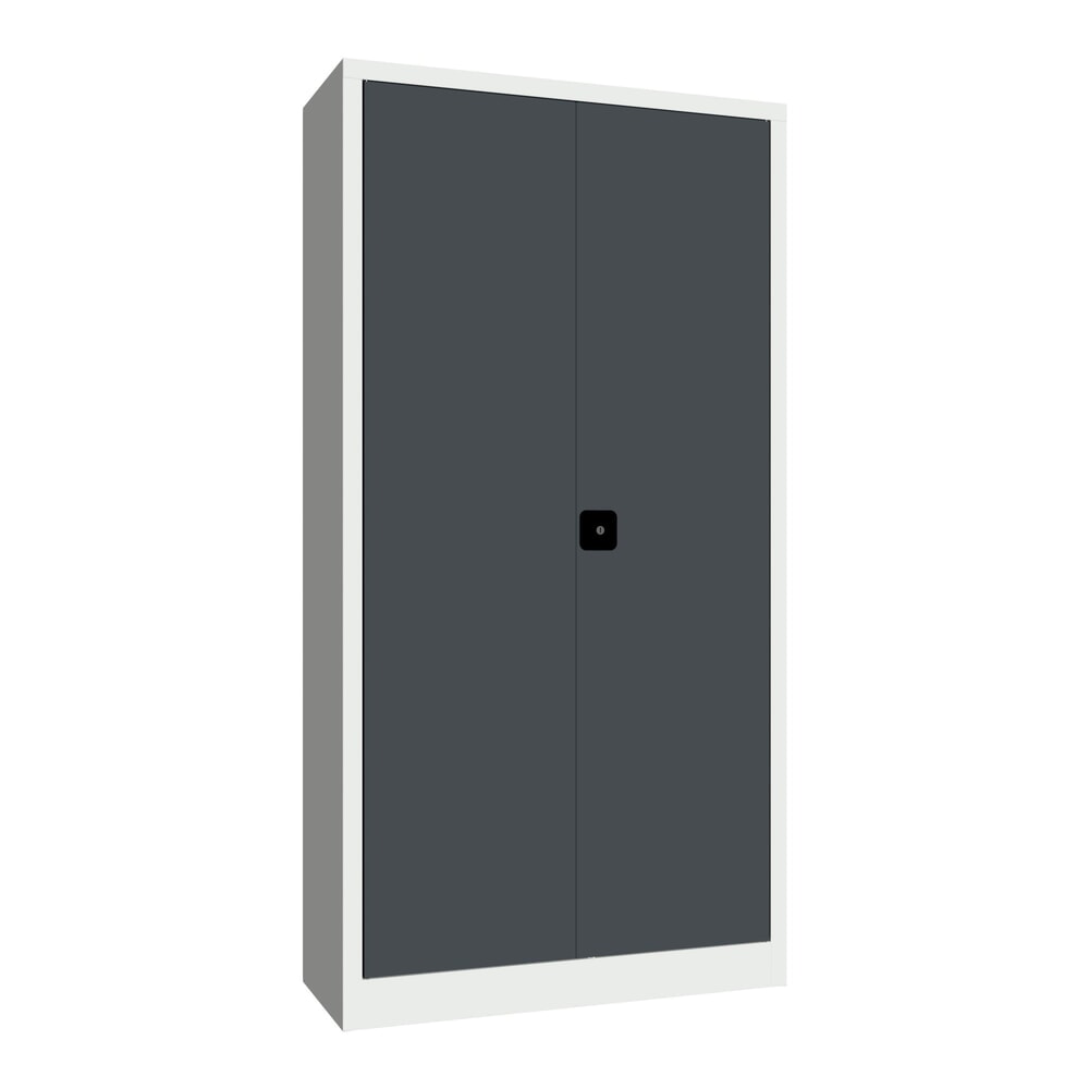 Produktabbildung: PAVOY Grossraum-Flügeltürschrank, 4 Fachböden, HxBxT 1.950 x 1.000 x 500 mm, anthrazitgrau, lichtgrau