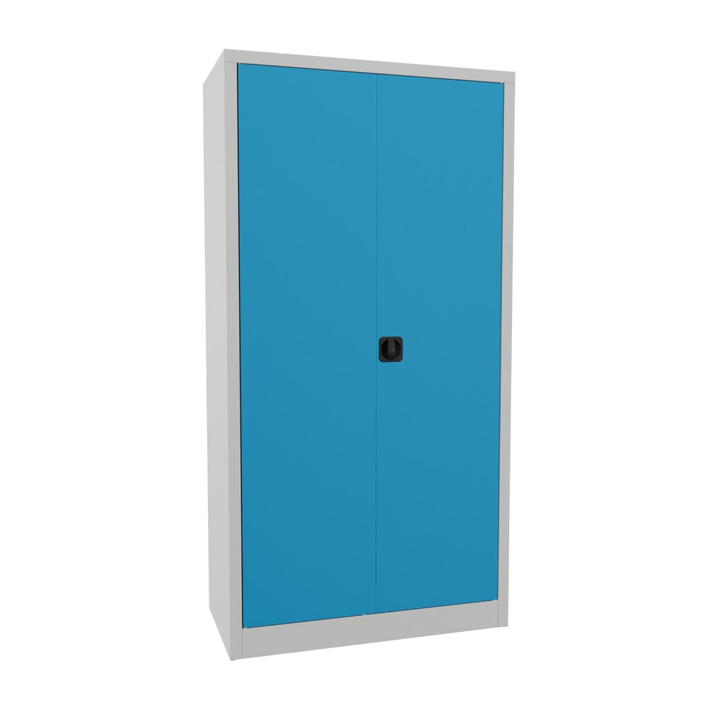 Produktabbildung: PAVOY Grossraum-Flügeltürschrank, 4 Fachböden, HxBxT 1.950 x 1.000 x 500 mm, lichtblau, lichtgrau