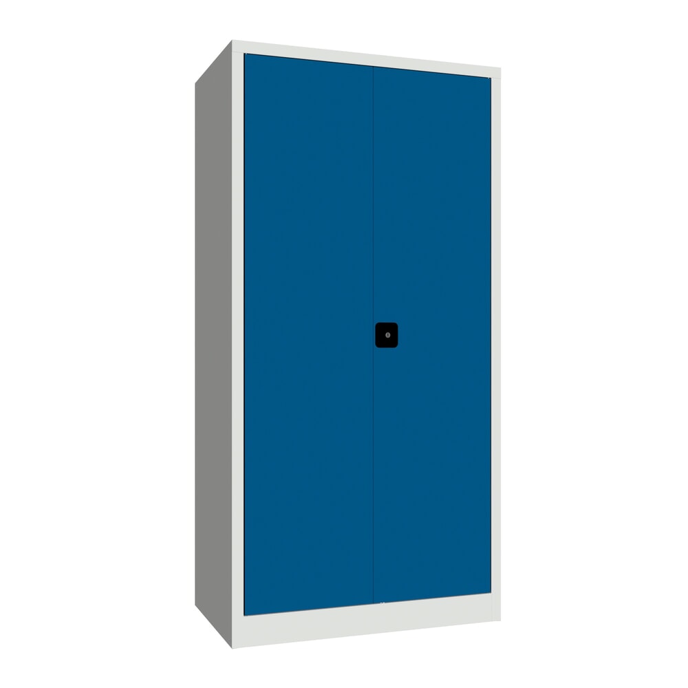 Produktabbildung Nr. 1: PAVOY Grossraum-Flügeltürschrank, 4 Fachböden, HxBxT 1.950 x 1.000 x 600 mm, enzianblau, lichtgrau