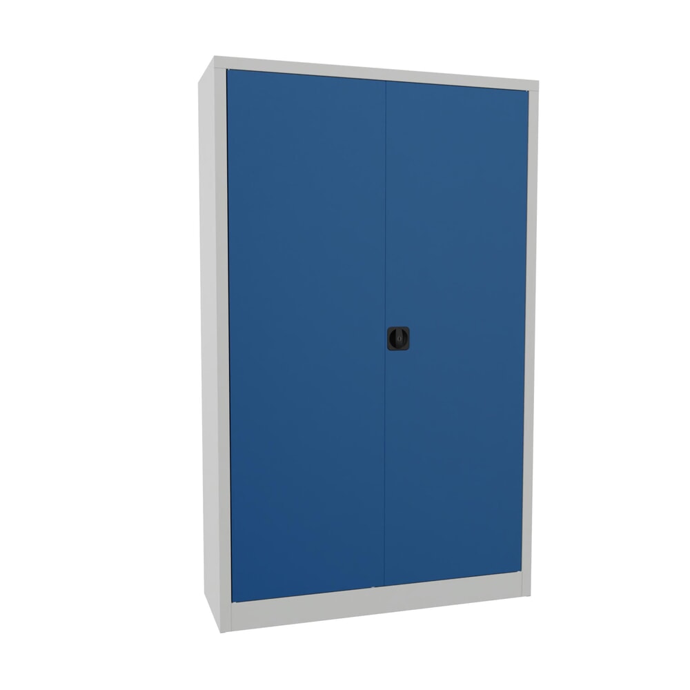 Produktabbildung Nr. 1: PAVOY Grossraum-Flügeltürschrank, 4 Fachböden, HxBxT 1.950 x 1.200 x 400 mm, enzianblau, lichtgrau