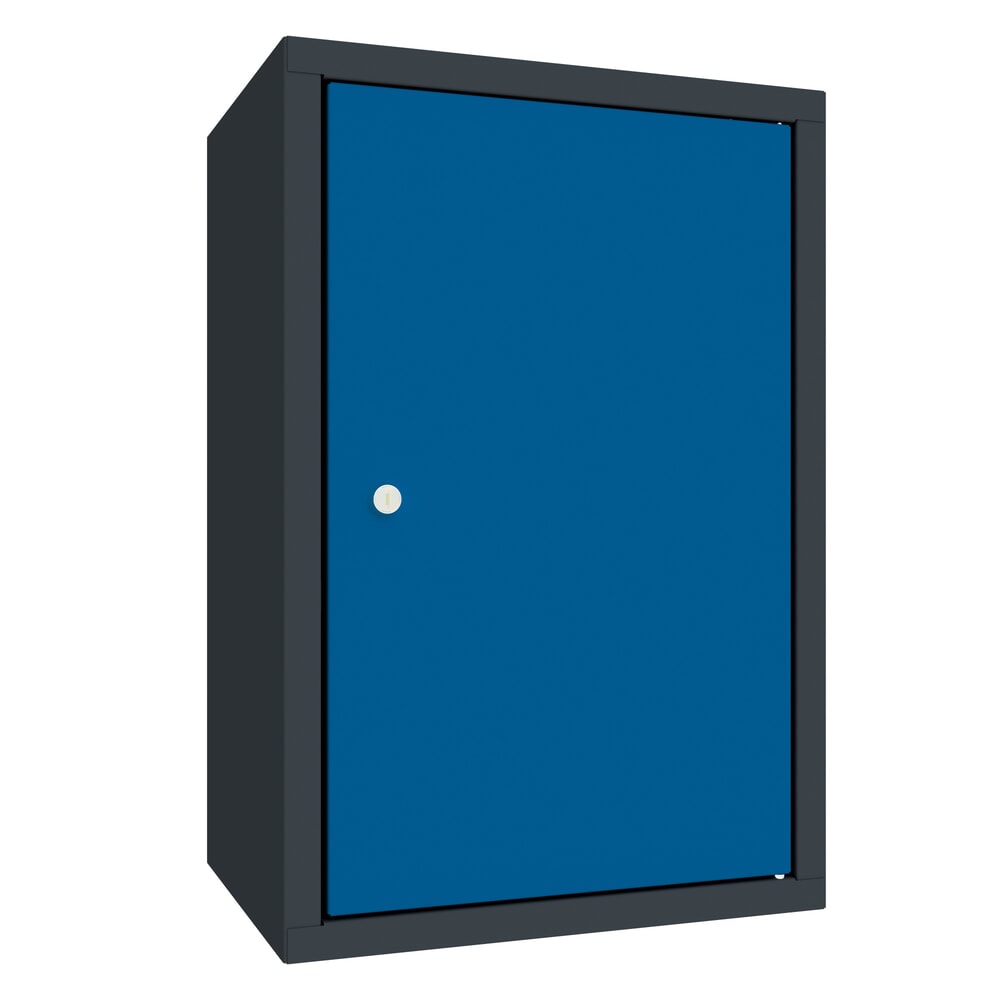 Produktabbildung: PAVOY Hängeschrank, HxBxT 600 x 400 x 300 mm, Lochrückwand, enzianblau, anthrazitgrau