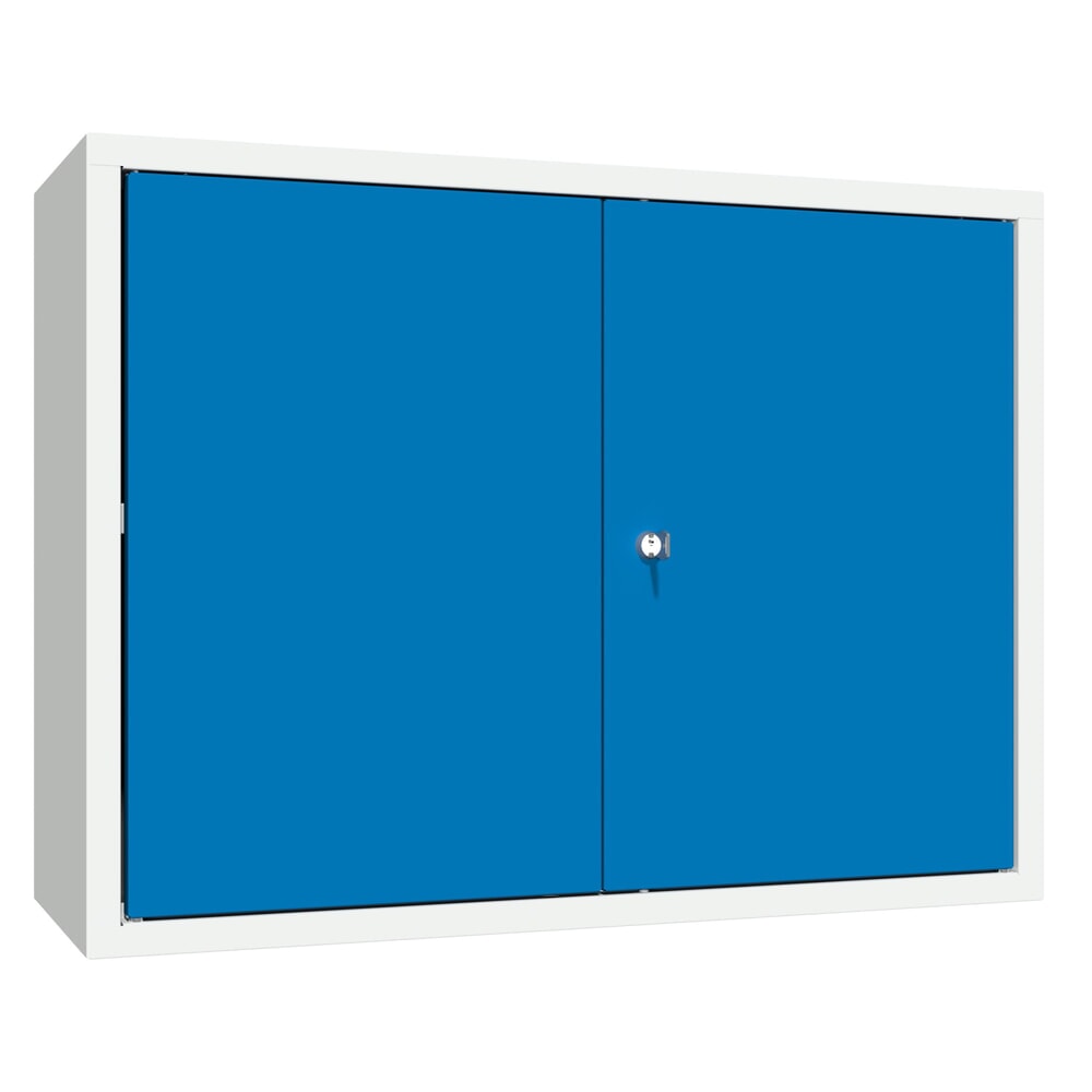 Produktabbildung Nr. 1: PAVOY Hängeschrank, HxBxT 600 x 800 x 300 mm, Lochrückwand, enzianblau, lichtgrau