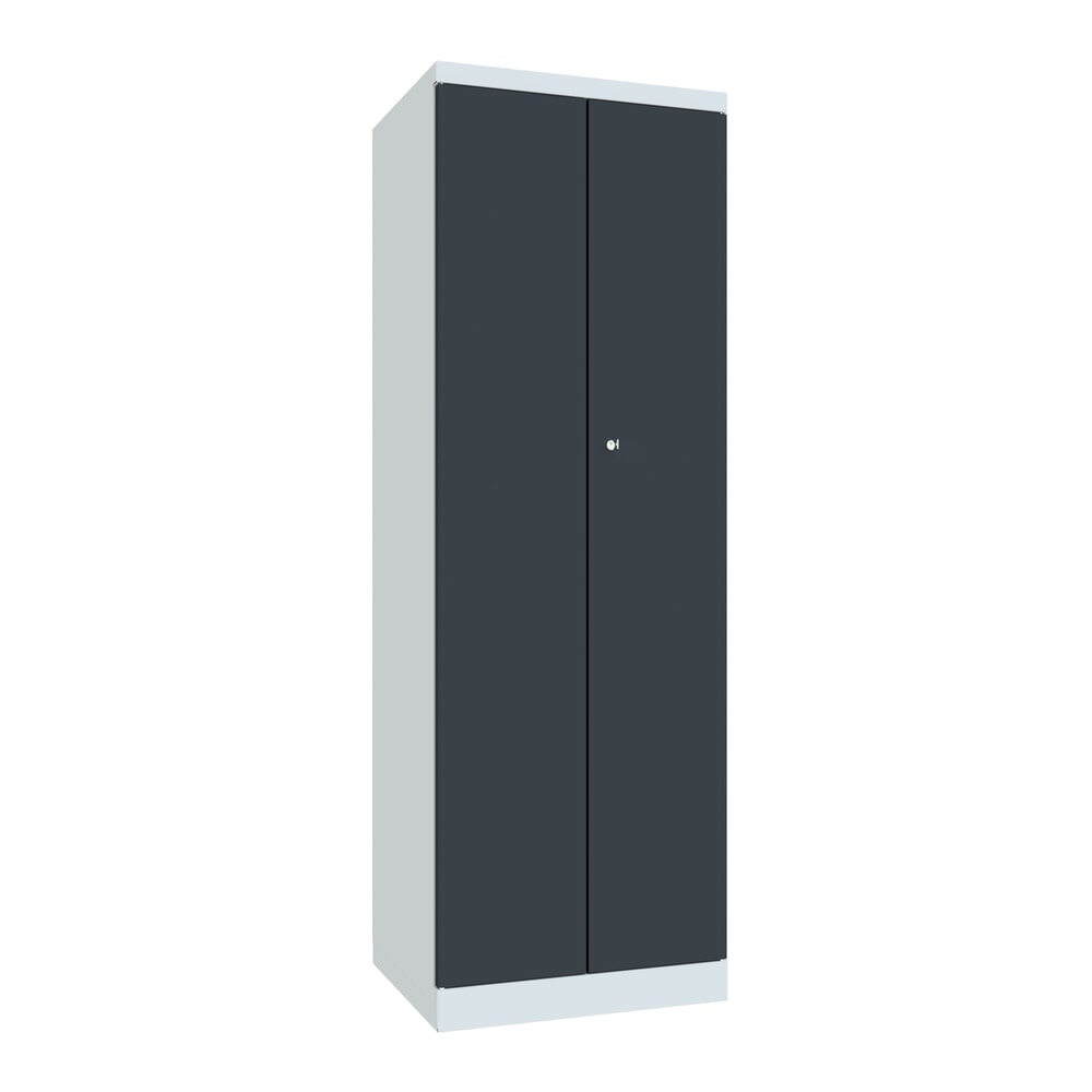 Produktabbildung Nr. 1: PAVOY Kleiderspind mit aufschlagenden Türen, HxBxT 1.800 x 600 x 500, gemeinsam verschliessbar, anthrazitgrau, lichtgrau