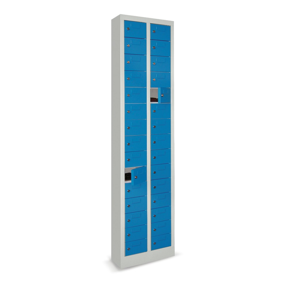 Produktabbildung Nr. 2: PAVOY Kleinfachschrank, 30 Fächer, HxBxT 1.950 x 460 x 200 mm, mit Etikettenrahmen, anthrazitgrau, lichtgrau