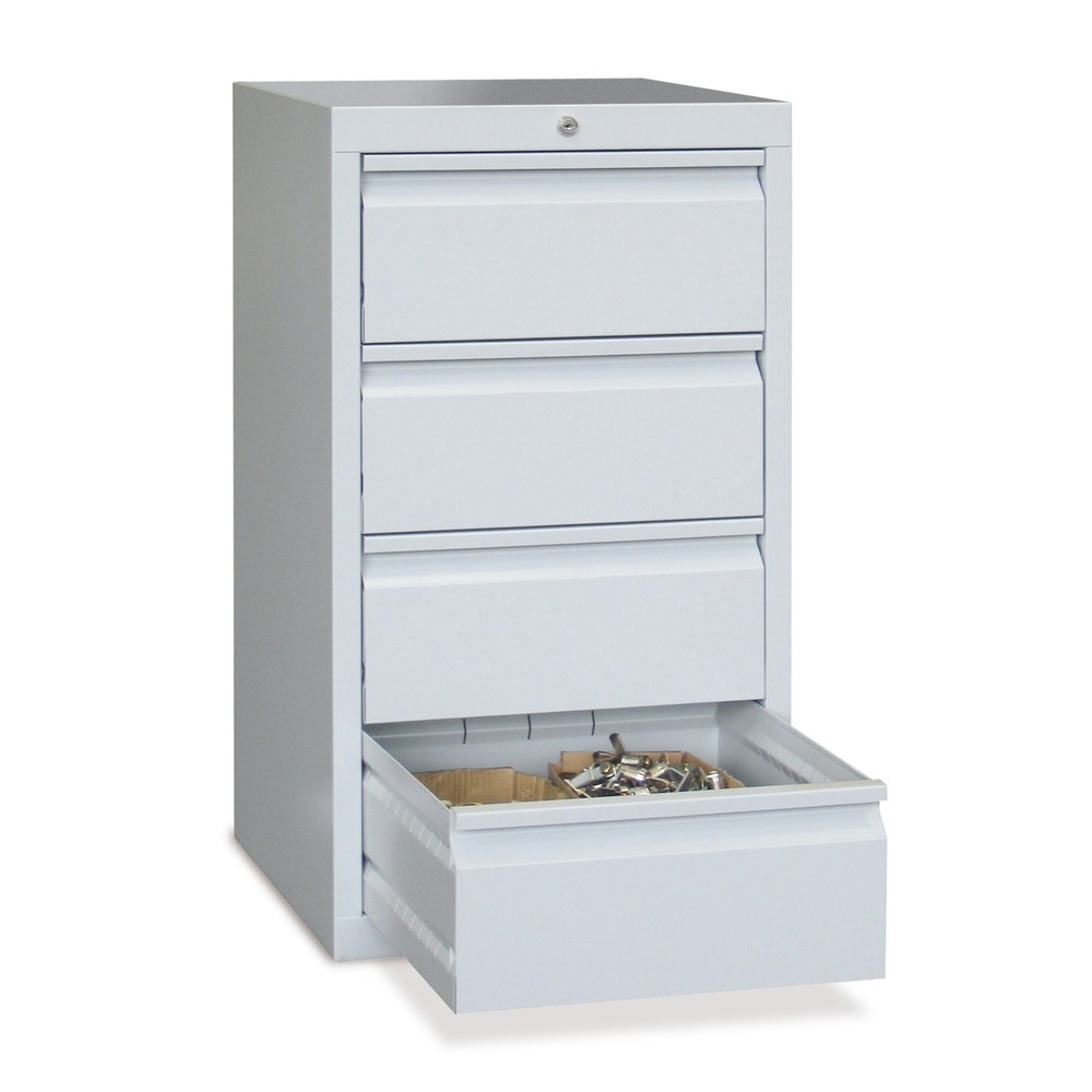 Produktabbildung Nr. 2: PAVOY Leichter Schubladenschrank, Rollenführung, Schubladen 4x200 mm, Breite 500 mm, feuerrot, lichtgrau