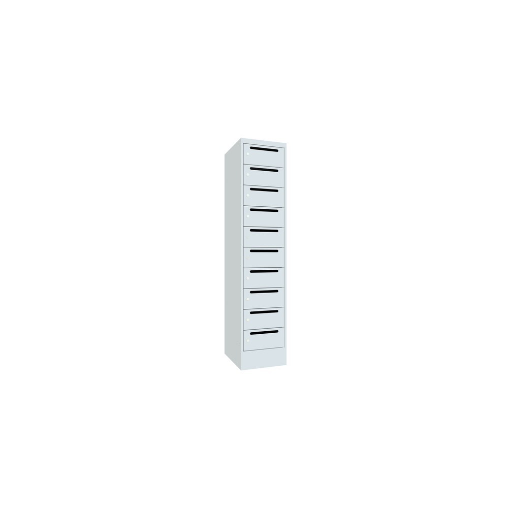Produktabbildung Nr. 2: PAVOY Postverteilschrank, 1x 10 Fächer, HxBxT 1.850 x 400 x 500 mm, lichtgrau, lichtgrau