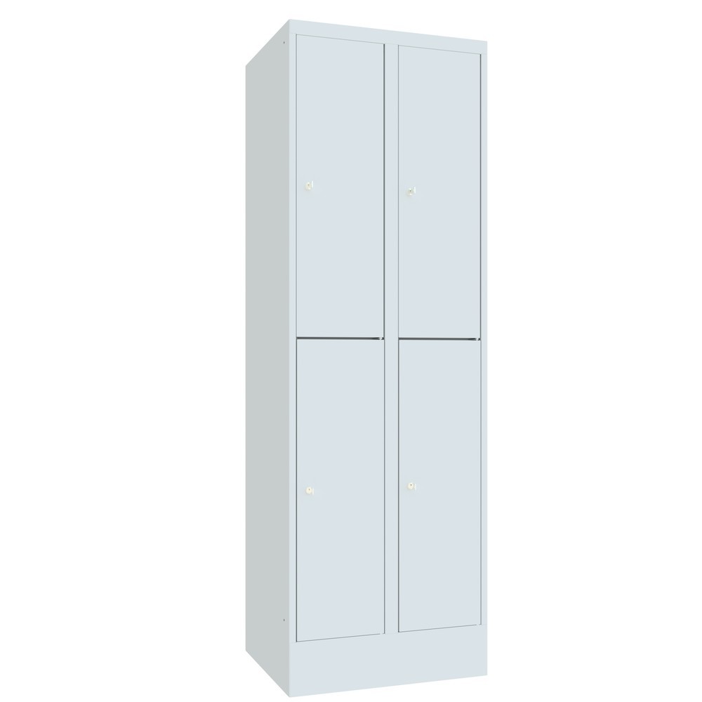Produktabbildung Nr. 2: PAVOY Schliessfachschrank, 2 x 2 Fächer, HxBxT 1.850 x 600 x 500 mm, lichtgrau, lichtgrau