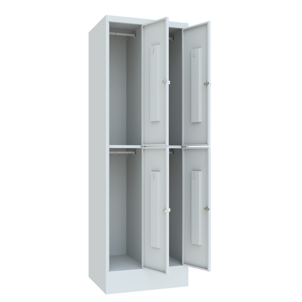Produktabbildung Nr. 3: PAVOY Schliessfachschrank, 2 x 2 Fächer, HxBxT 1.850 x 600 x 500 mm, lichtgrau, lichtgrau