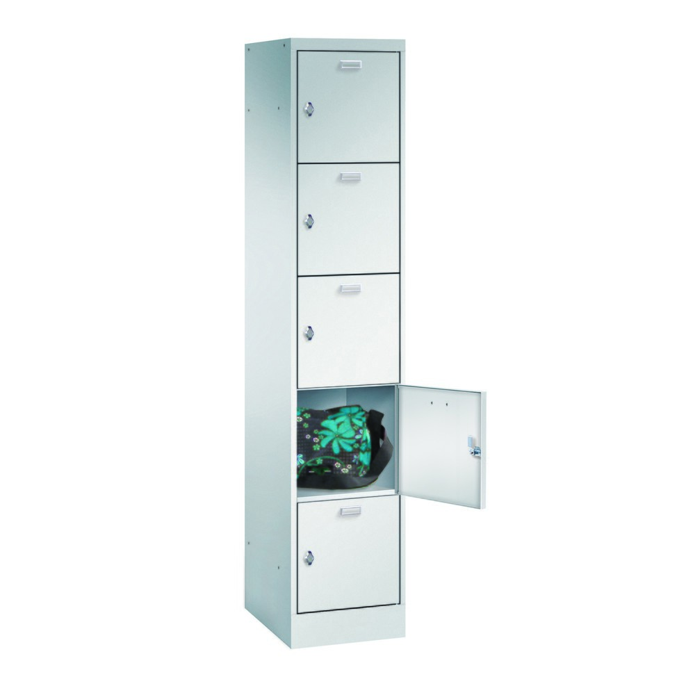 Produktabbildung Nr. 1: PAVOY Schliessfachschrank, 5 Fächer, Drehriegelverschluss, HxBxT 1.950 x 400 x 500 mm, Abteil Breite 400 mm