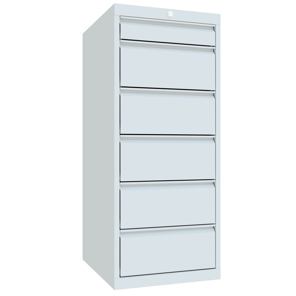 Produktabbildung Nr. 2: PAVOY Schubladenschrank, Höhe 1.200 mm, Schubladen 1x100 + 5x200 mm, Breite 500 mm, lichtgrau, lichtgrau