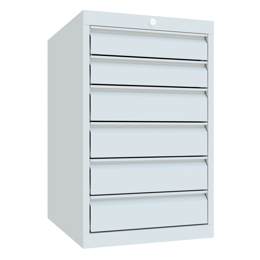 Produktabbildung Nr. 2: PAVOY Schubladenschrank, Höhe 800 mm, Schubladen 2x100 + 4x125 mm, Breite 500 mm, lichtgrau, lichtgrau