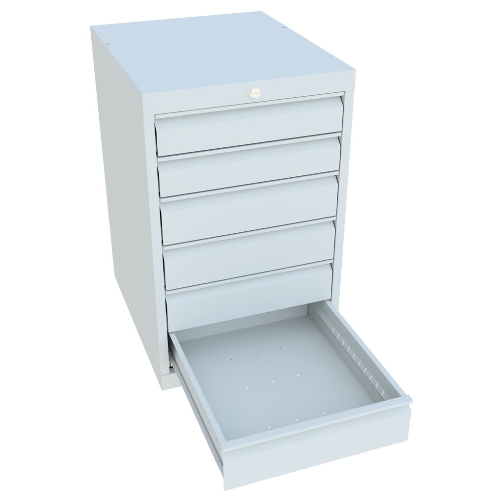Produktabbildung Nr. 3: PAVOY Schubladenschrank, Höhe 800 mm, Schubladen 2x100 + 4x125 mm, Breite 500 mm, lichtgrau, lichtgrau